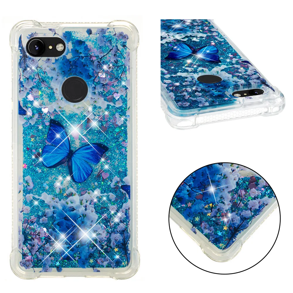 Чехол с зыбучим песком для Google Pixel 3 XL 3XL XL3 Мягкий защитный чехол из ТПУ Pixel3