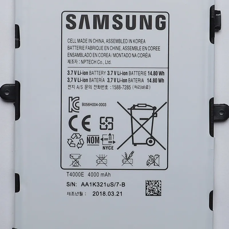 Аккумулятор для планшета samsung T4000E для samsung Galaxy Tab3 сменный аккумулятор 7,0 T210 T211 T2105 T217a 4000 мАч