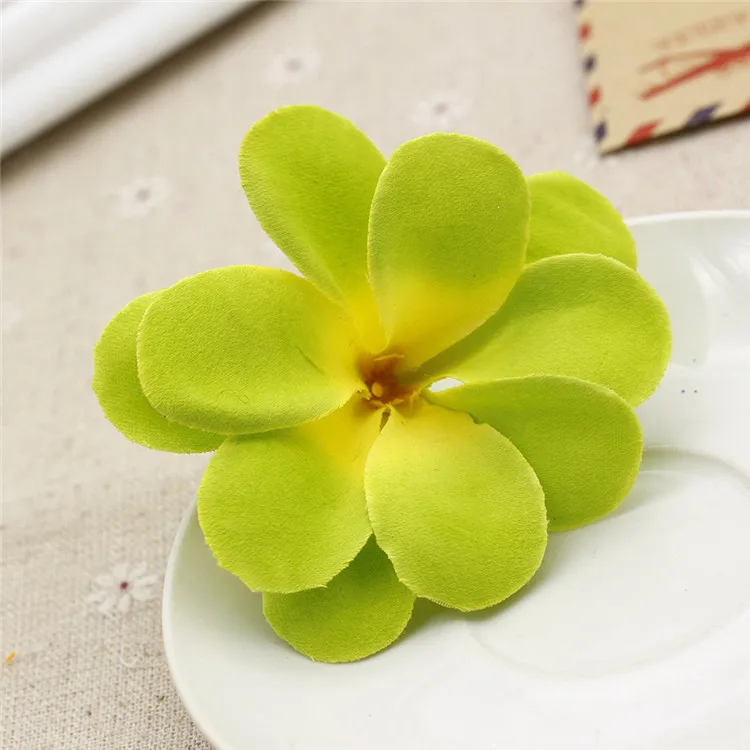 7 см искусственные головки цветов Плюмерия Frangipani цветы из яйца DIY Свадебные украшения вечерние поставки венок 5 шт./пакет