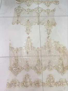

Nigerian David-015 sequins for high quality sequins French embroidered net lace fabric