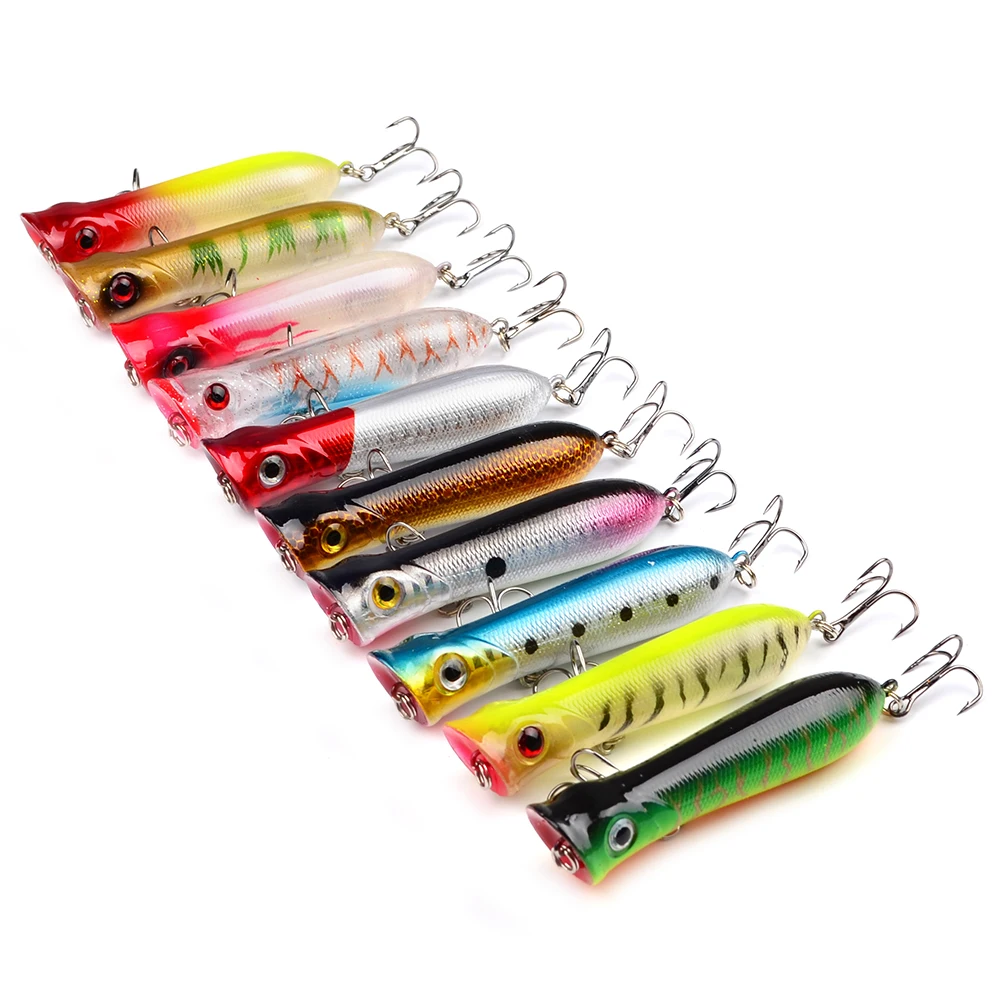 

1pcs Popper Wobbler Fishing lure With 6# hooks 8.5cm11.5g floating crankbait artificial bait poper pesca carp pike tackle