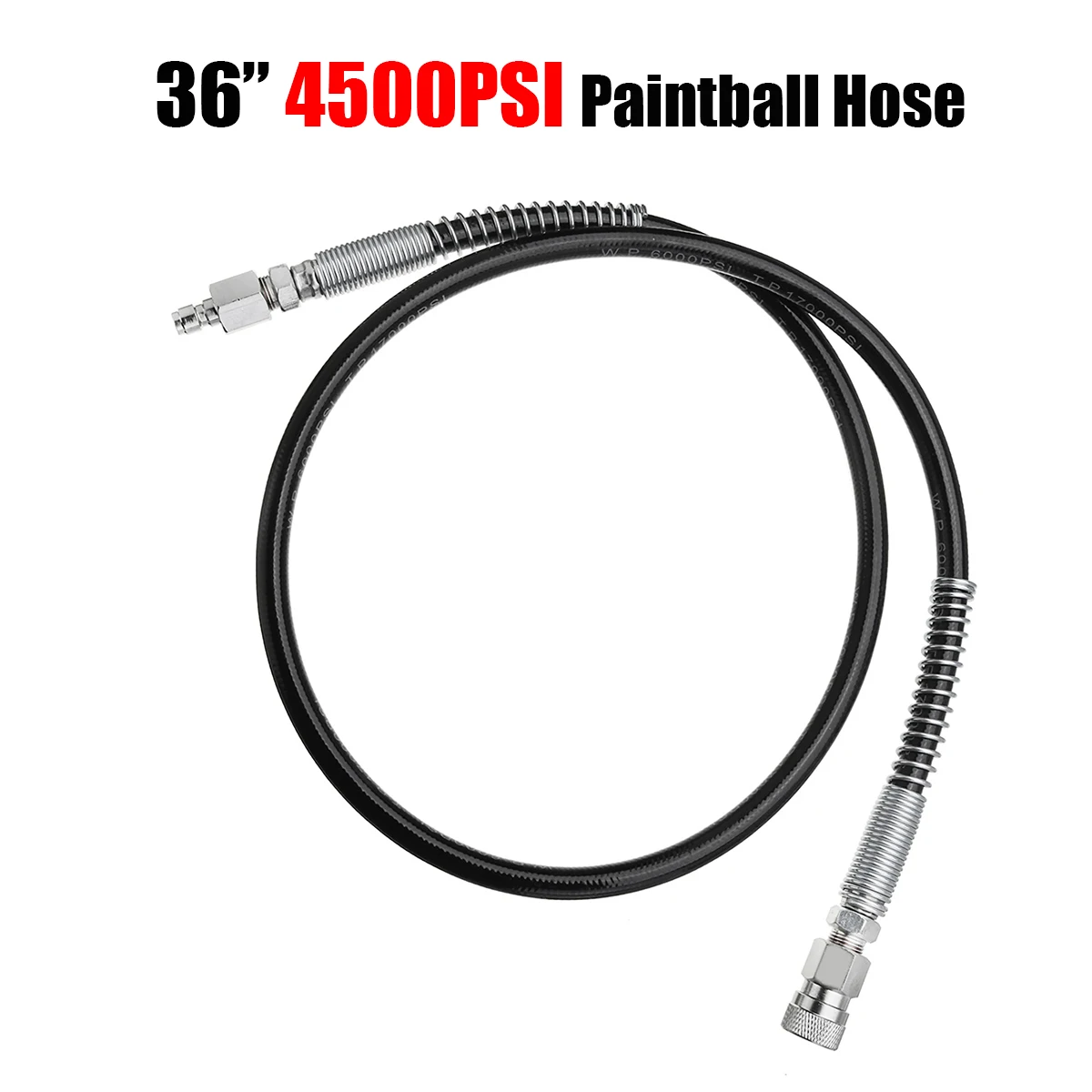 

4500PSI 36'' Paintball Line Hose for HPA SCUBA PCP Tank Bottle Fill 1/8'' Quick Release Paintball Accessories