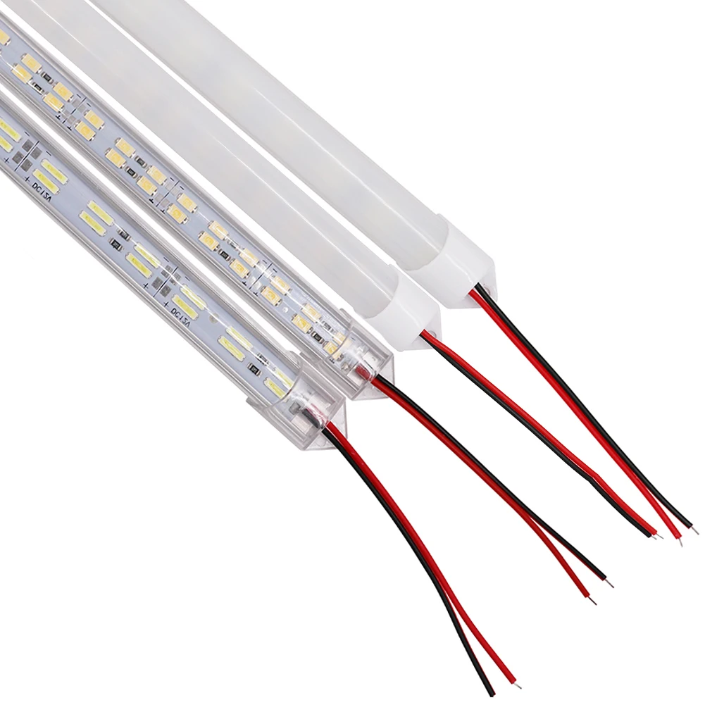 

5PCS 12V LED Hard Strip LED Bar Light 50cm 5730 8520 Double Rows Aluminium Rigid Light Tube with PC cover