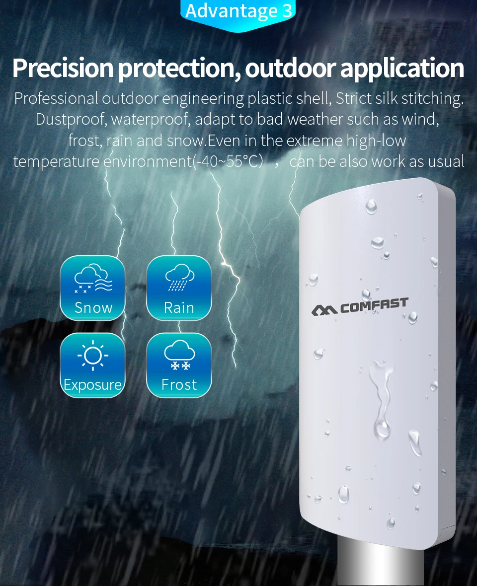 wifi network amplifier Pairs 3KM Long Range Access Points 5GHz Outdoor CPE Wireless WiFi Repeater Extender 300Mbps Outdoor AP Bridge Client Router outdoor signal booster wifi