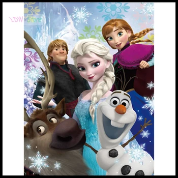 

Full Square 5D Diy Diamond Painting Cross Stitch "Frozen movie poster" 3D Diamond Embroidery Rhinestone Mosaic Decor HT018