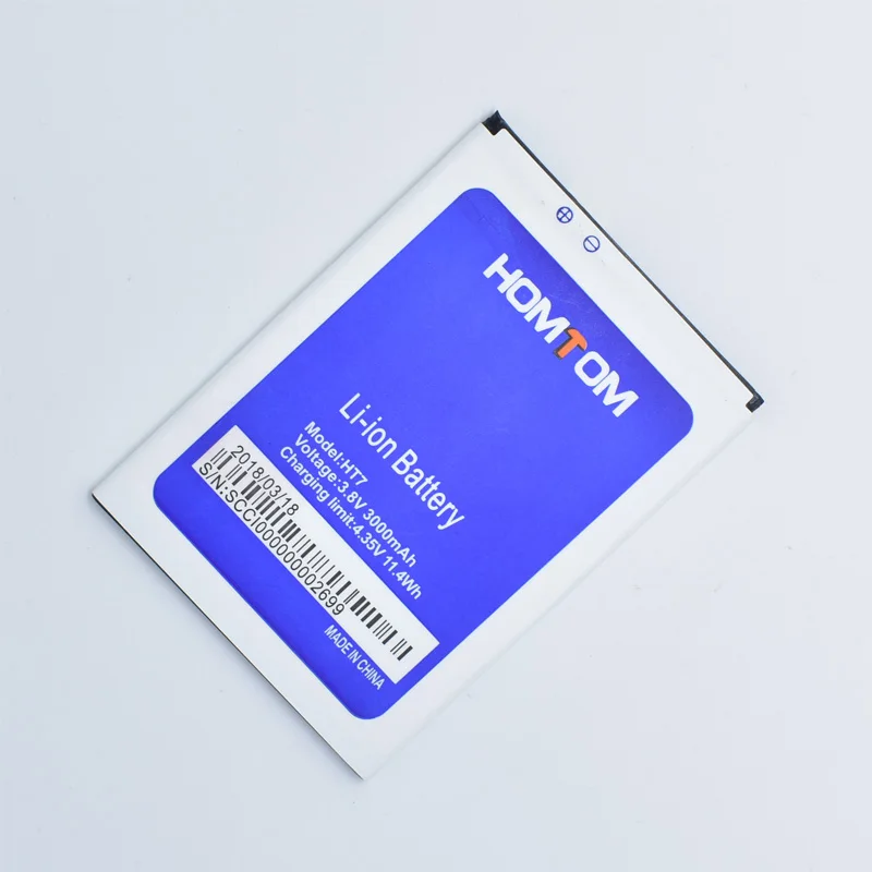 

Hekiy High Quality New Backup HT7 Battery For Homtom HT7 HT7 Pro 3.8V 3000mAh Replace Mobile Phone Batteries In Stock