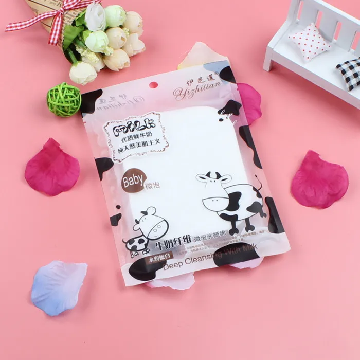 

Milk fiber micro bubble face wash cosmetic sponge cleaning face deep cleaning face flutter