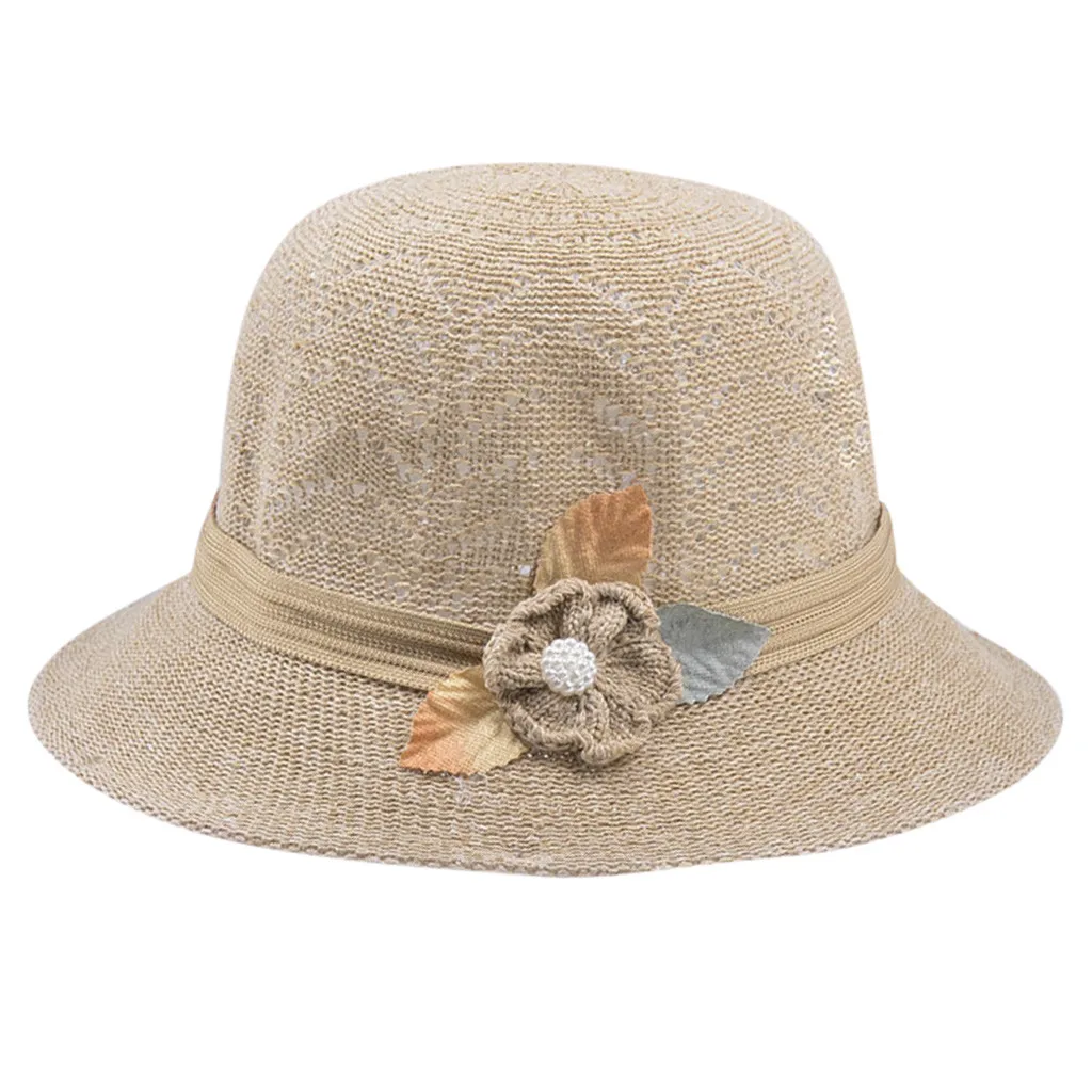 Женские шляпы от солнца, повседневная, солнцезащитная, одноцветная, с широкими полями, дышащая, складная, пляжная шляпа, sombrero mujer verano - Цвет: Хаки