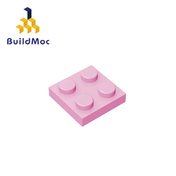 BuildMOC совместимая сборная пластина из частиц 3022 дюйма 2x2 для строительных блоков