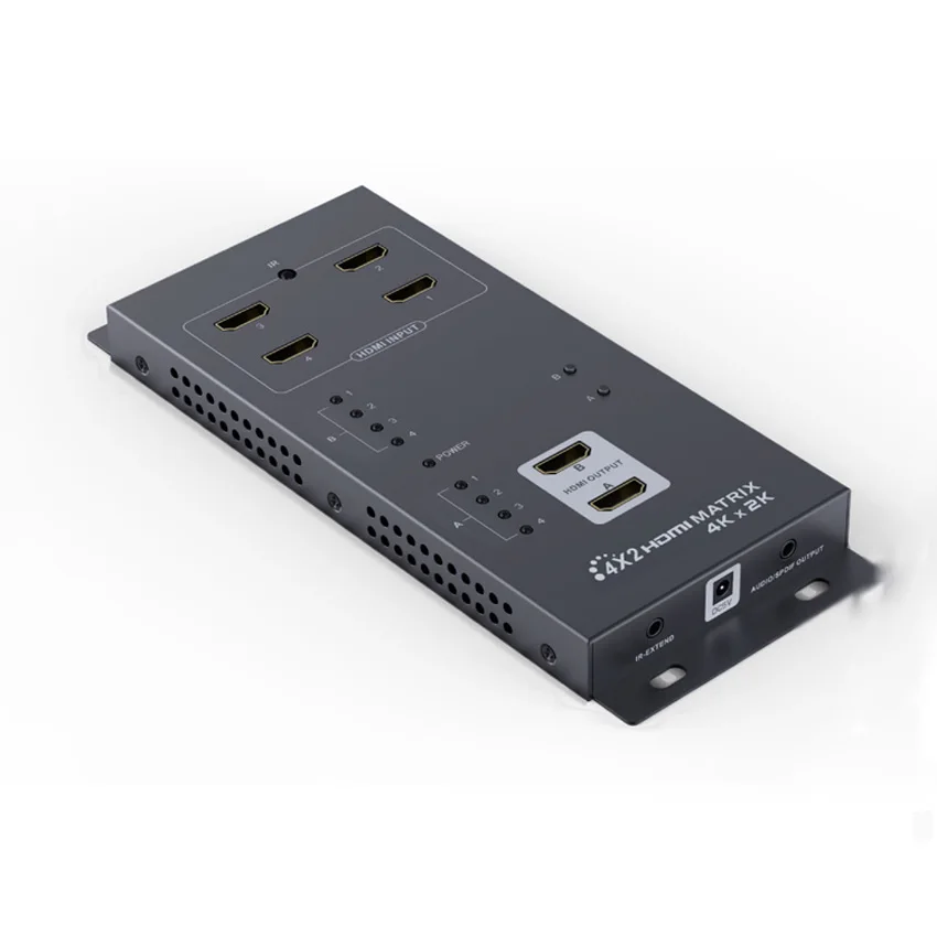 4X2 HDMI матричный коммутатор разветвитель Selector 4K * 2K 1 4 V 4x2 удлинитель аудио