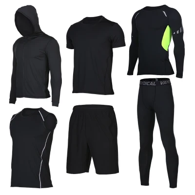 Зимние уличные быстросохнущие комплекты для бега, мужские Компрессионные спортивные костюмы для бега, баскетбола, трико, одежда для спортзала, фитнеса, спортивная одежда - Цвет: TC2522
