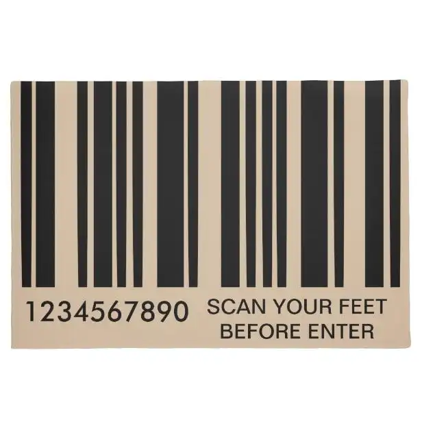 Funny Scan Bar Code Doormats Geek Novelty Welcome Entrance Mat