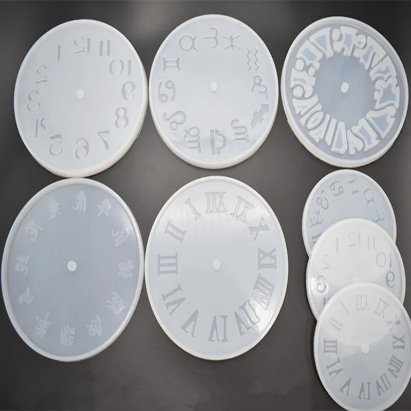 1 PCS DIY Transparent Clock Silicone Mold DIY Jewelry Making Tool Moulds UV Epoxy Resin Decorative Craft