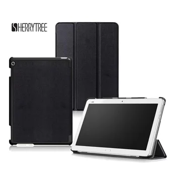 

100PCS/Lot Luxury Slim Folding Stand PU Case Cover For Huawei Mediapad M3 Lite 10 Tablet Skin By DHL Fedex
