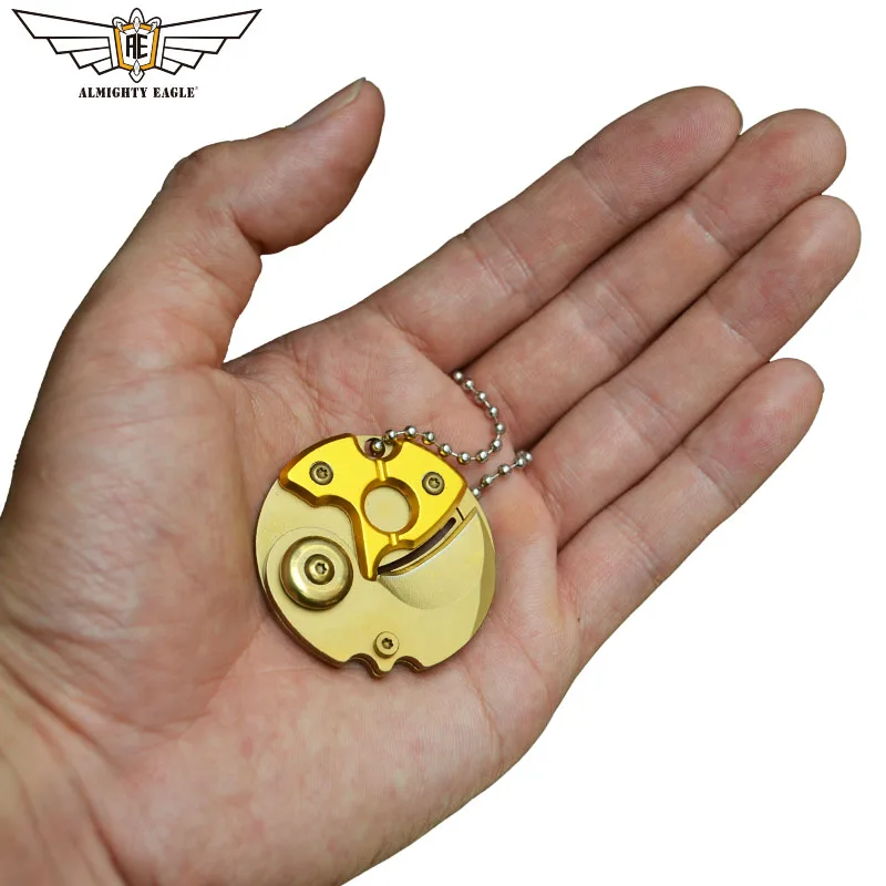 

ALMIGHTY EAGLE Portable Knife Mini Folding Knives EDC Tool Coin Knifes Multi tools Survival Hand tools Key Chain Ring