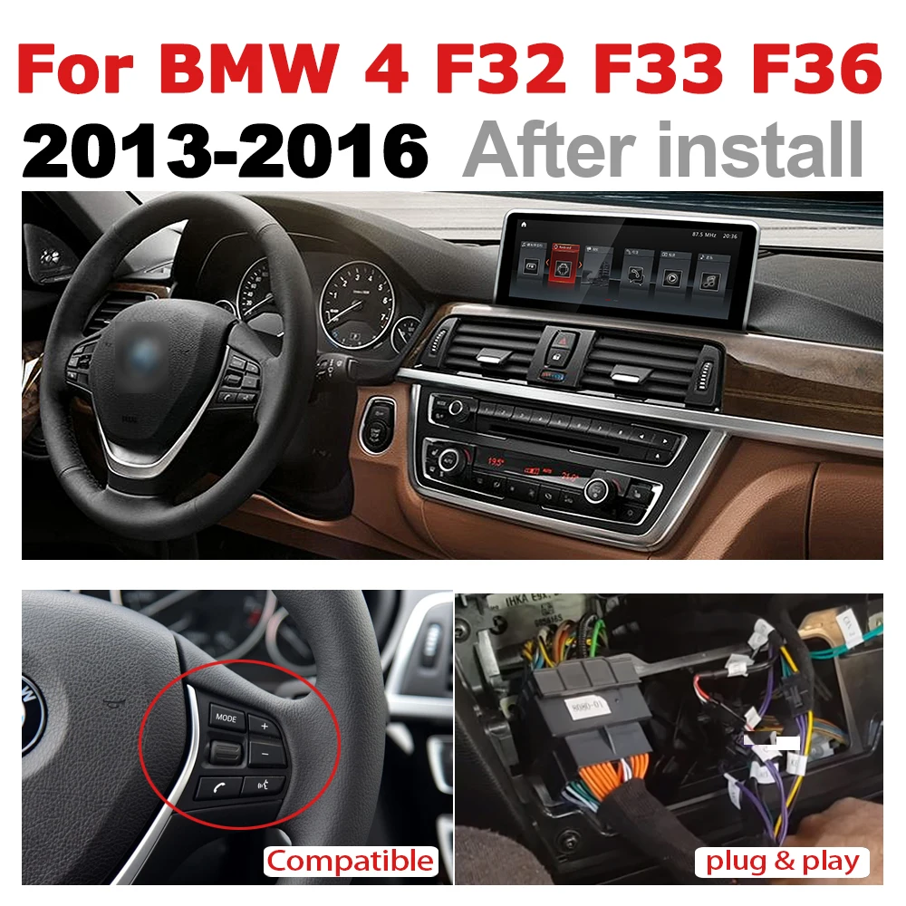 Car Android Radio GPS Multimedia player For BMW 4 Series F32 F33 F36 2013-2016 stereo HD Screen Navigation Navi Media2