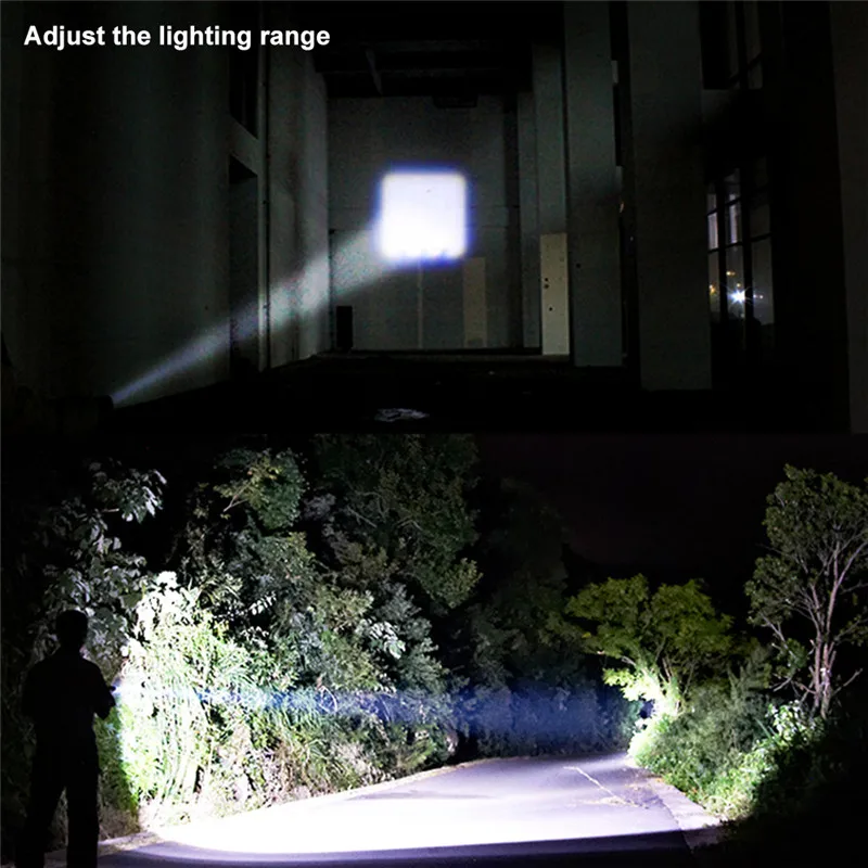 SANYI 4 Modes Flashlight Torch XPE+COB Portable Lantern Camping Light Hunting Lamp Lighting for Outdoor Power by: 1 x AA battery