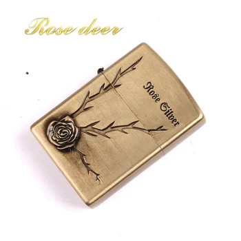 

Metal attached present hell detective Clover kerosene lighter Windproof Smoking konstantine Vintage Style oil Lighter