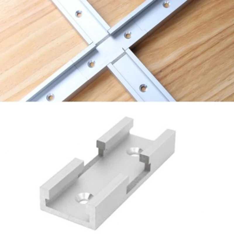 

100mm Silver T-Track Connector Drill press Portable Accessories Aluminum Alloy Parts Woodworking Tool Hot Newest