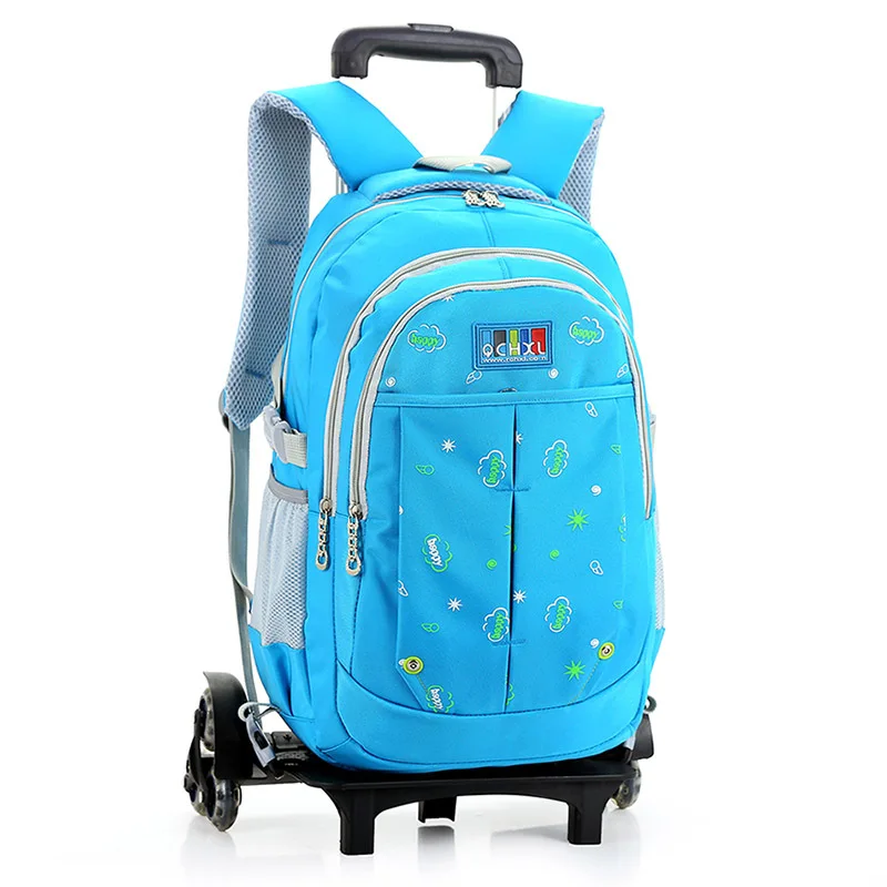 

6 wheels trolley boy/girl backpack Kids School Bags with wheels Trolley School Bag Waterproof Schoolbags For Students Mochila