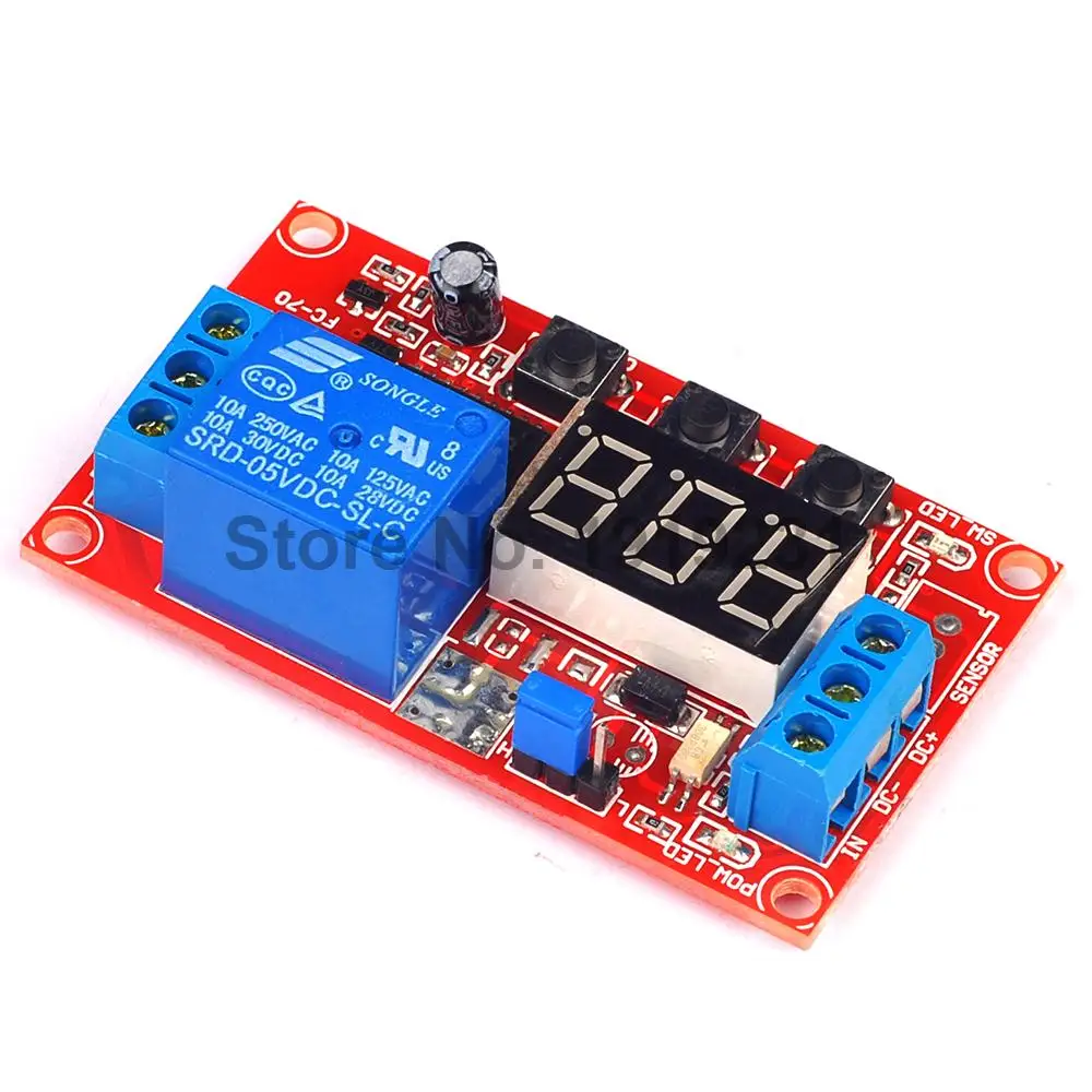 1PCS DC 5V 1 Channel Digital Display Trigger Cycle Time Delay Relay