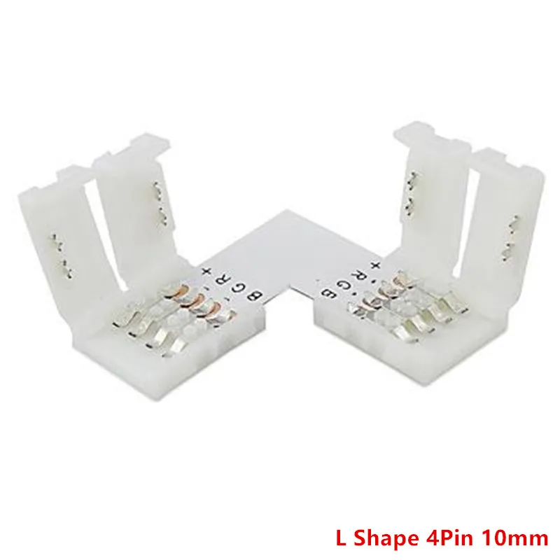 5 шт. разъем для светодиодной ленты RGB 4 контакта 10 мм|rgb led strip connector|led connectorcorner connector
