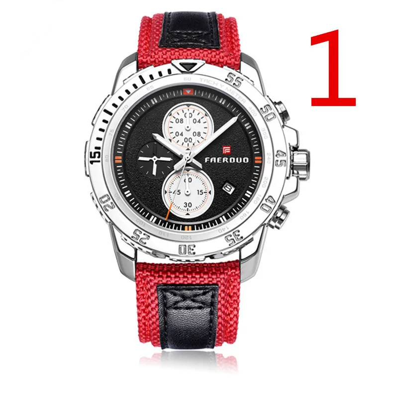 

wu's Leather quartz watch sports watch men's watch 515#