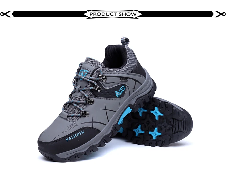 YITU Мужская Профессиональная походная обувь водонепроницаемая противоскользящая уличная Треккинговая обувь Высокое качество альпинистская спортивная обувь размера плюс 39~ 47