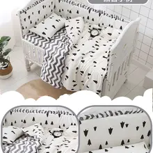 Акция! Мультфильм 6-9 шт с наполнителем детские постельные принадлежности для кроватки комплект набор постельных принадлежностей для малышей бамперы для постельных принадлежностей весь набор