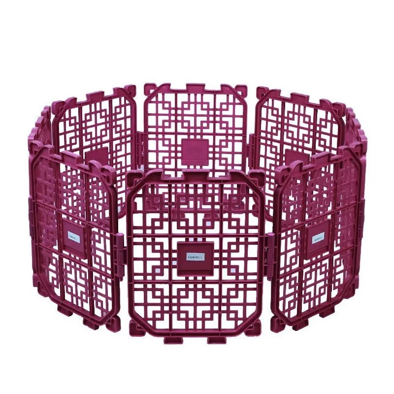 

Simple and easy Pet Play Yard Folding Pet Gate door fence pet stair gate 4pcs/lot folding Pet Dog Fence multicolor random