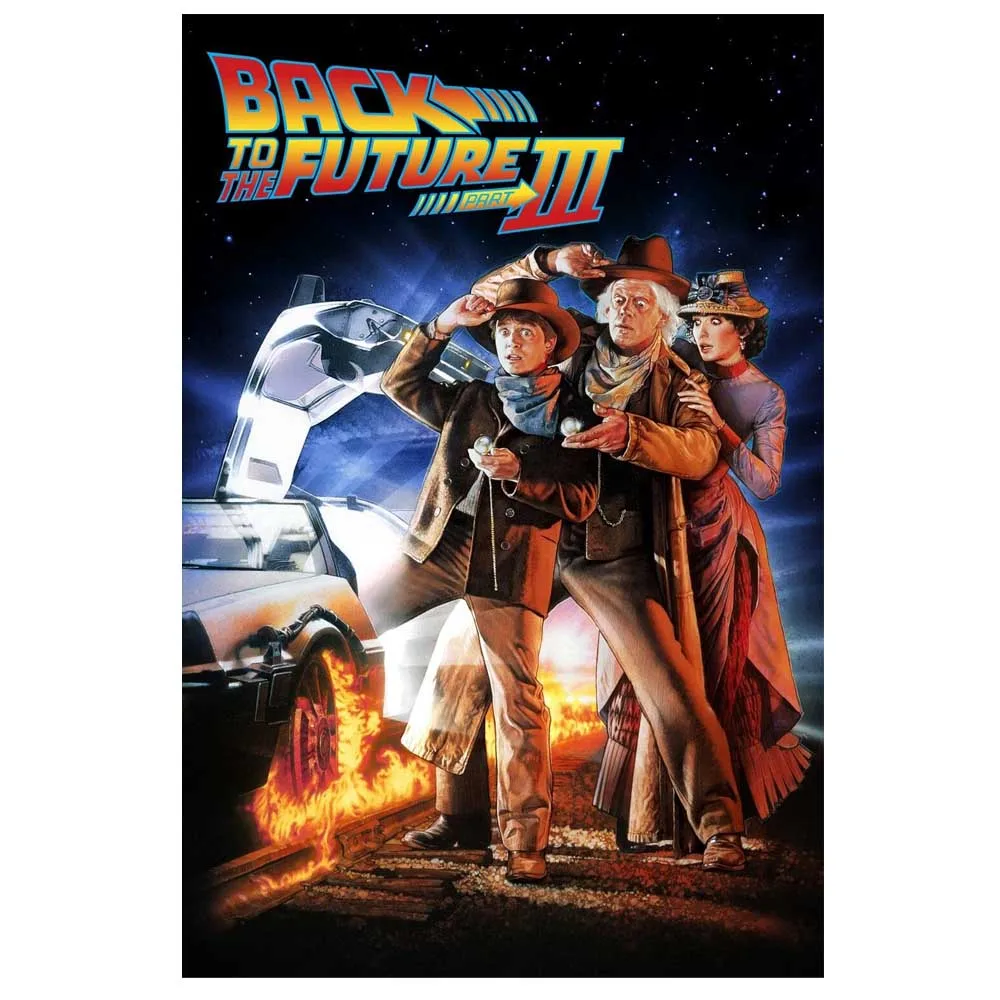 

Back To The Future Part 3 Movie Art Silk Fabri Poster Prints 24x36 36*48 Inch Big Size Wall Pictures Home Room Decoration