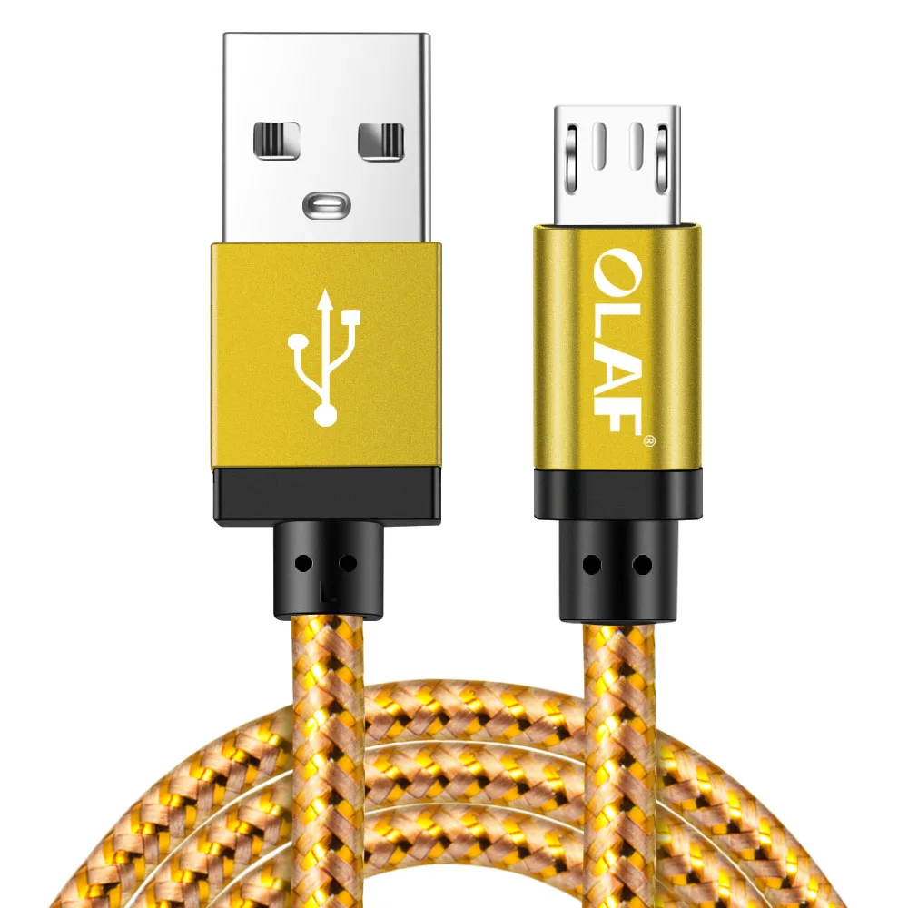 Олаф микро USB кабель 1 м 2 м 3 м 2A нейлон быстрое зарядное устройство USB кабель для передачи данных для samsung Xiaomi LG Android мобильный телефон usb кабель для зарядки