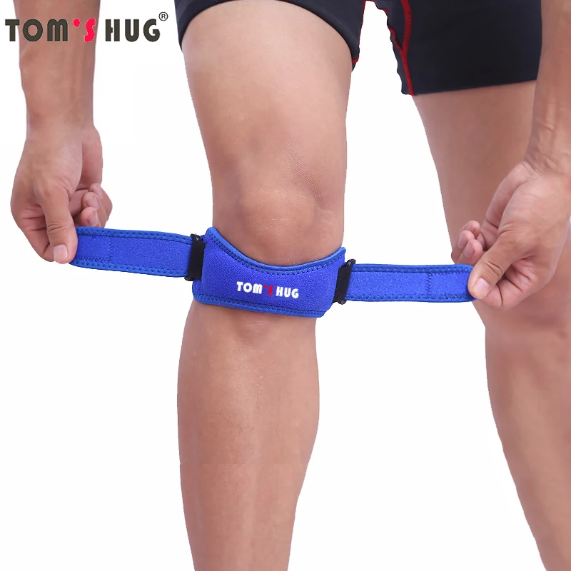 

1 Pair Adjustable Patella Guard Protector Knee Brace KneePad Tom's Hug Brand Anti Falls Injury Bandage Patella Support Blue