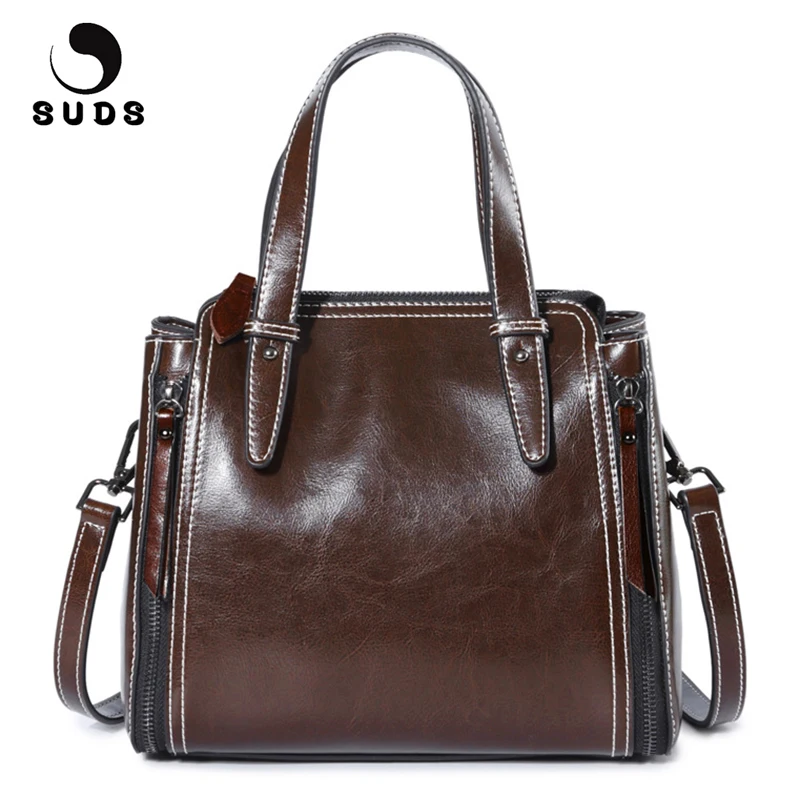 Женская сумка из натуральной кожи с ручками и плечевым ремнём|leather tote bag|brand bagdesigner