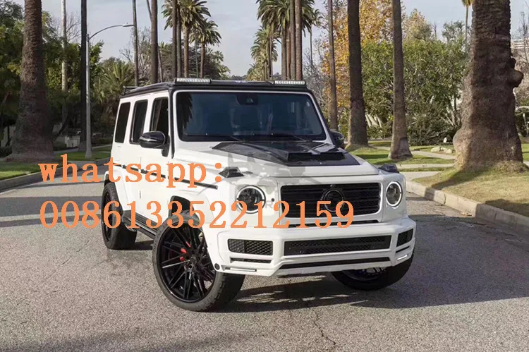 G CLASS G500 B style front lip fit for 2019 year G wagon G500 with lights (3)