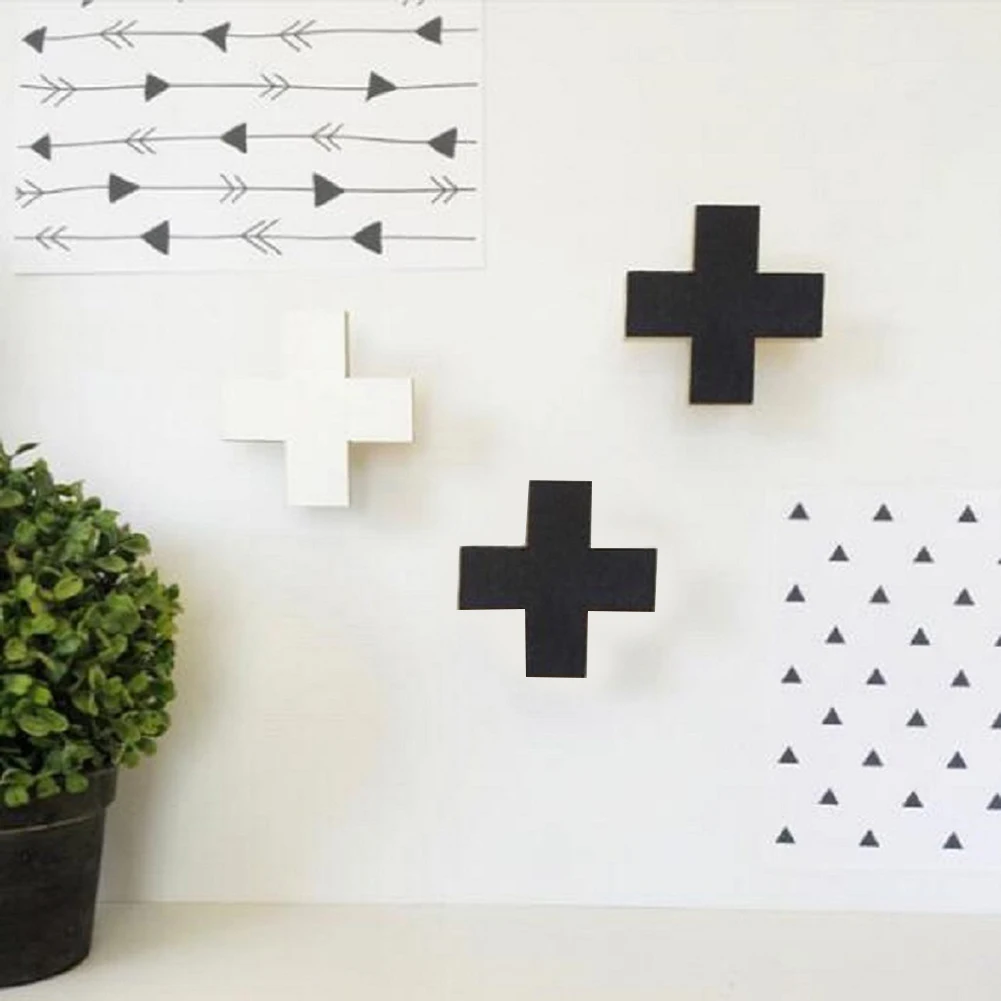 Kids Infant Baby Room Wooden Clothes Hook Cross Living Room Bedroom Heart Bowknot Wall Decorative Nursery Children Room Hanger