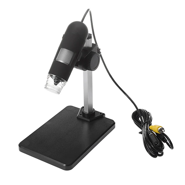 

400X AV/TV Port Digital Adjustable Microscope Magnifier with 8 LED White Light CA1T For Textile Printing / School / Factory