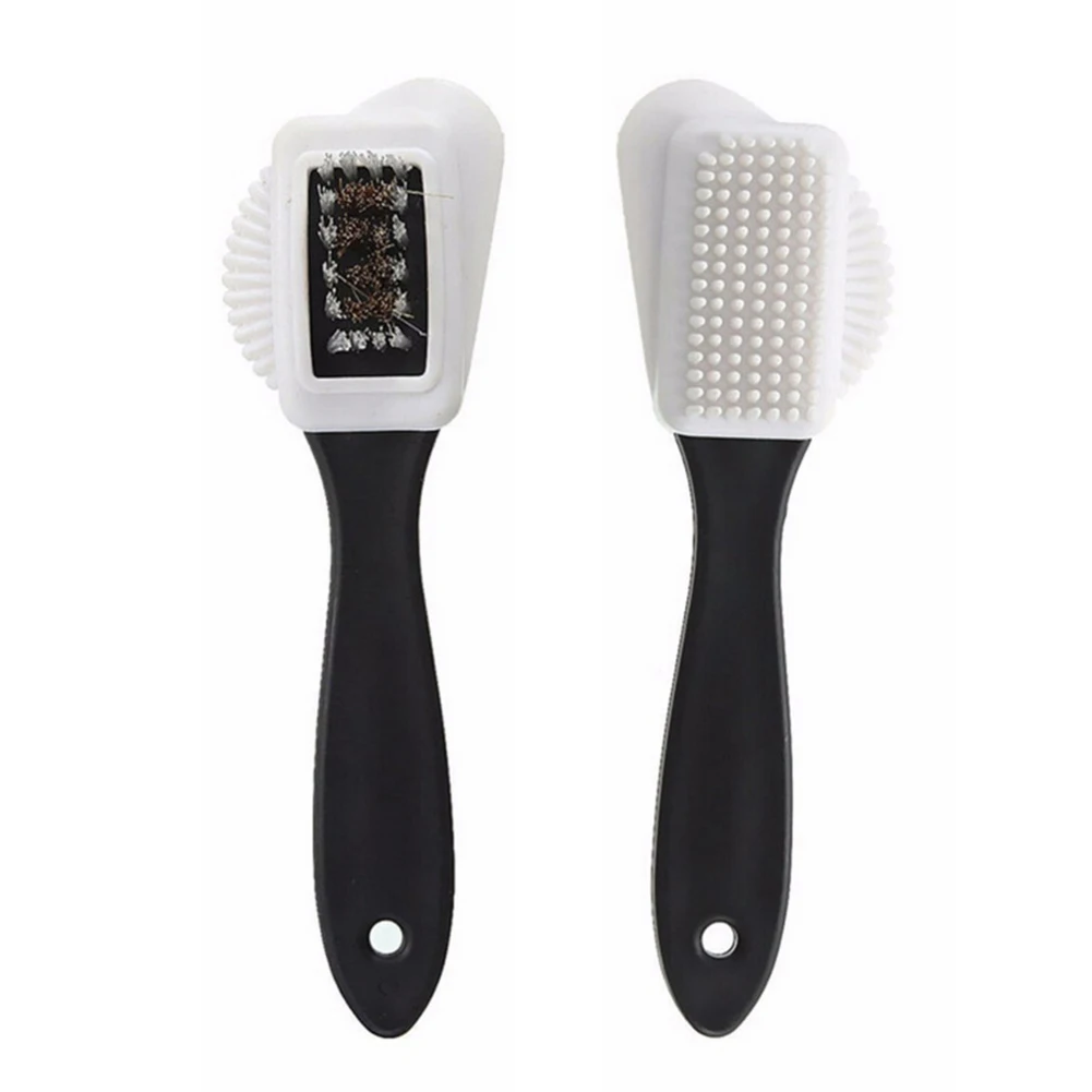 1pc Multi-purpose Clothes Rubber Creative Durable Suede Brush Boot Shoes Cleaner Three-sided Cleaning Brush Bathroom Gadget