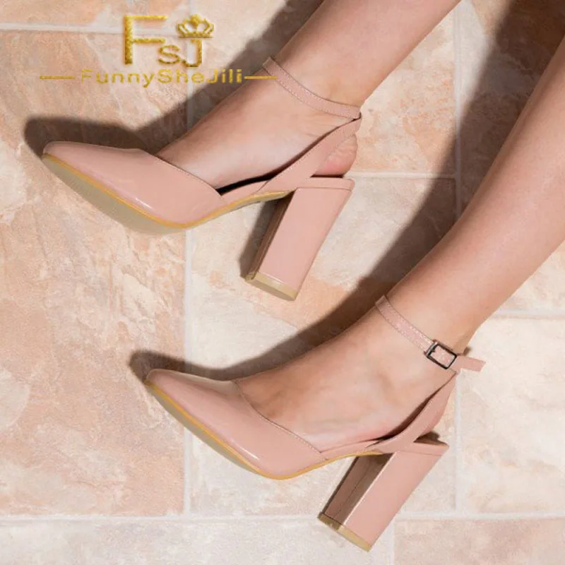block heel pointy toe