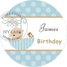 Новое нижнее белье для девочек, Бумага, индивидуальная клейкая наклейка/этикетки, детская игрушка в ванную платье, платье на день рождения, круг, 5 см, B23