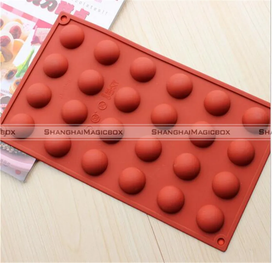 24 Cavity Round Half Ball Cake Mold Flexible Silicone Soap Mold