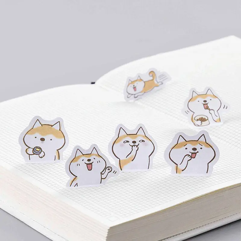 

45Pcs Cute Scrapbooking Decorative Lifelog Sticker Cute Stationery Dog Duet Album Paper Lable Stickers Crafts