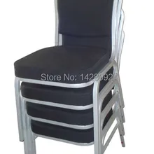 Качественные дешевые крепкие штабелируемые черные металлические гостиничные стулья LQ-T1030B