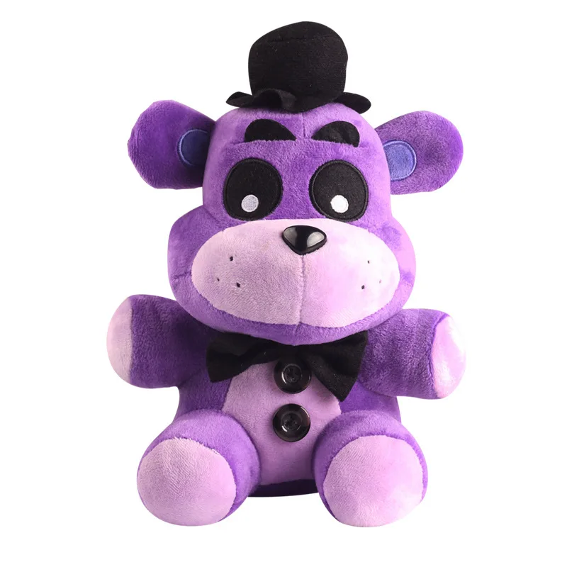 1 шт. 18 см Five Nights At Freddy's FNAF Freddy Fazbear медведь Бонни и Чика Фокси плюшевая игрушка кукла мягкие животные детские игрушки подарок - Цвет: 18cm Purple Freddy