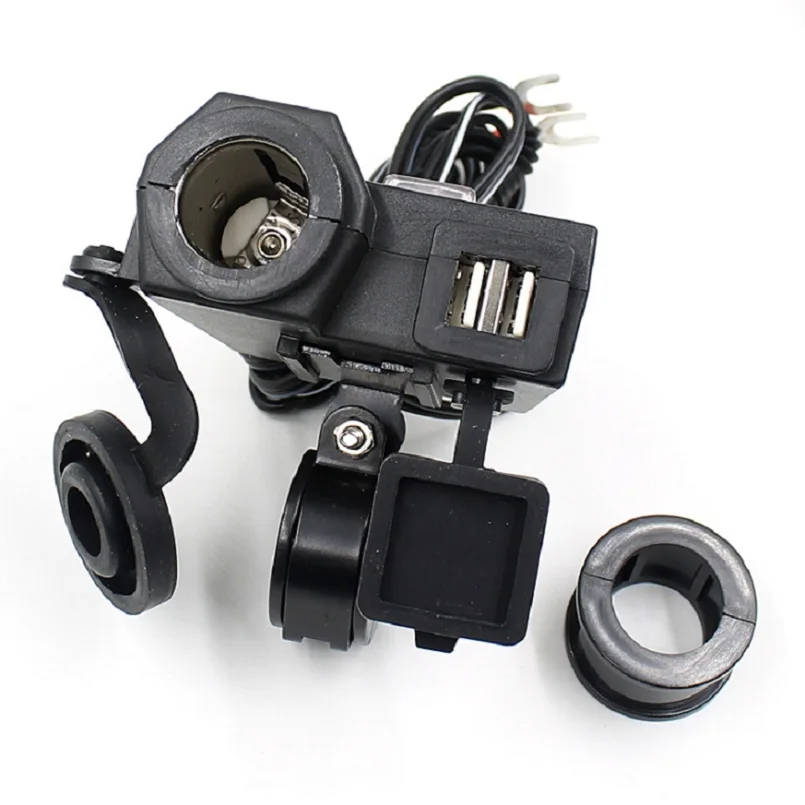 WUPP Motorcycle Handlebar mounted 12 volt Auxiliary Power Port Outlet