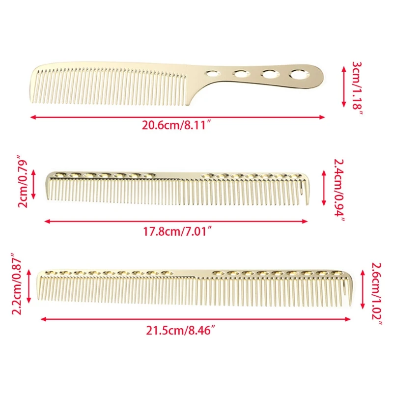 S/M/L Размер u-образная расческа из нержавеющей стали для стрижки волос, Длинные антистатические новые модные длинные расчески
