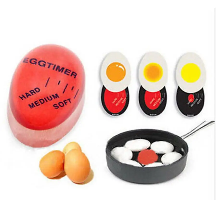 Egg Timer Perfect Color Changing Timer Yummy Soft Hard Boiled Eggs Cooking Kitchen Eco-Friendly Resin Egg Timer Tools