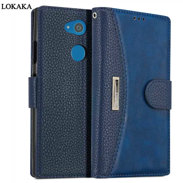 Special Offers LOKAKA Case For Sony Xperia XA2 XA 2 Flip PU Leather Wallet Magnet Phone Bags Cases For Sony Xperia XA2 Ultra Card Slot Coque