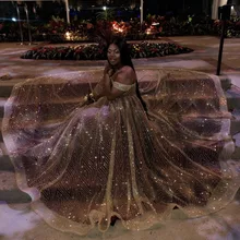 Блестящие золотые блестки для платья черные платья для выпускного вечера для девочек больших размеров элегантное платье с открытыми плечами Бордовое платье принцессы в африканском стиле для выпускного вечера