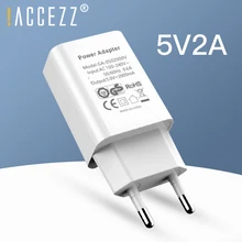 ACCEZZ 5V 2A ЕС USB зарядное устройство для iphone iPad iPod Универсальный мобильный телефон путешествия быстрое зарядное устройство адаптер для samsung huawei Xiaomi 9